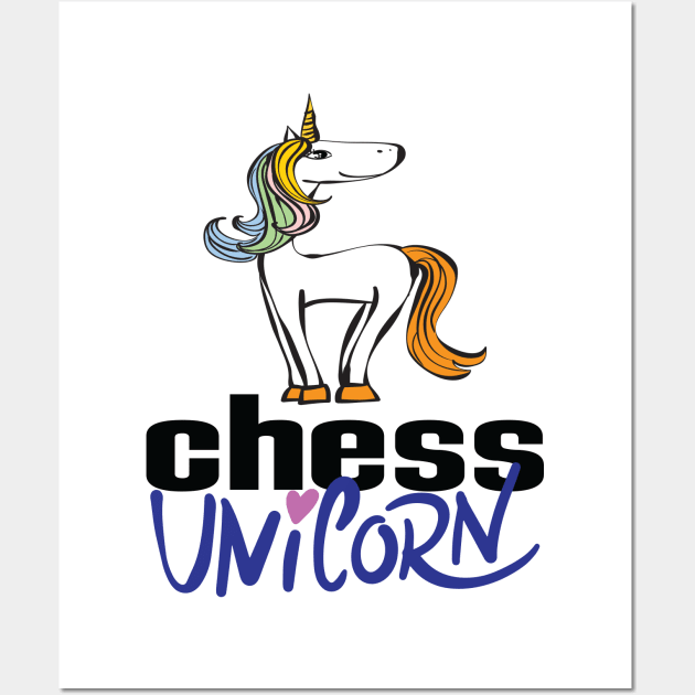Chess Unicorn Wall Art by ProjectX23Red